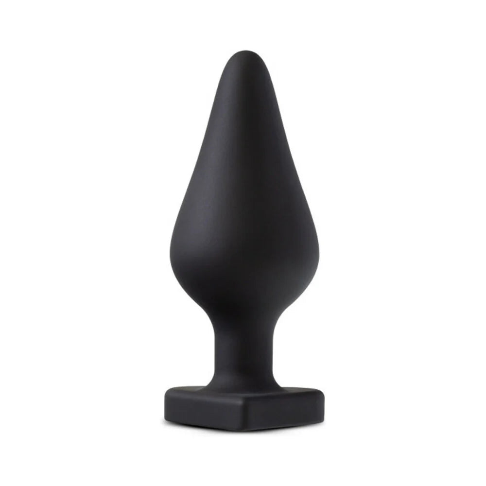 Temptasia 'Spank Me' Heart Silicone Anal Plug – Black 1.5"