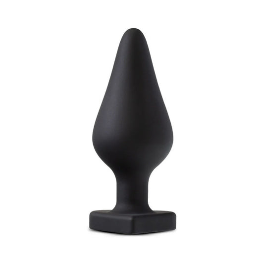 Temptasia 'Fuck Me' Heart Silicone Anal Plug – Black