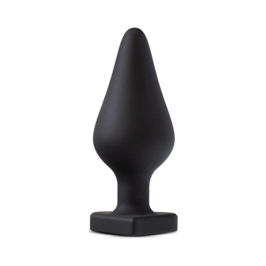 Temptasia 'Spank Me' Heart Silicone Anal Plug – Black 1.5"